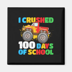 100th Day Of School Boys I Crushed 100 Days Of Sch Magnet