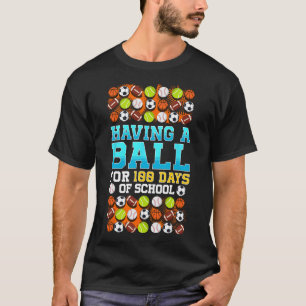 100th Day Of School Bysketbyll Footbyll Soccer Bys T-Shirt