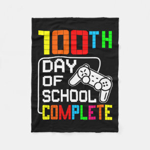 100th Day Of School Complete Video Game Students G Fleece Blanket