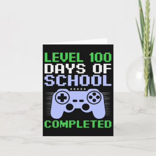 100th Day Of School Completed For Kids  Card