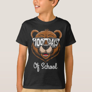 100th Day Of School Cool Bear 100 Days Smarter For T-Shirt