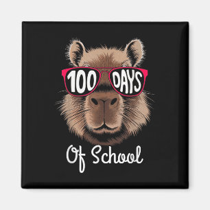 100th Day Of School Cool Capybara 100 Days Smarter Magnet