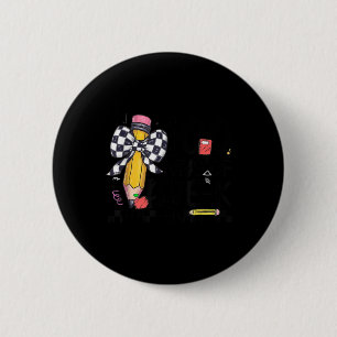 100th Day Of School Coquette Bow Pencil 100 Days O 6 Cm Round Badge