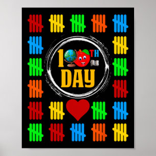 100th Day Of School Counting Tally Marks 100 Days  Poster