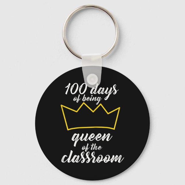 100th Day of School Design For Teachers and Studen Key Ring (Front)