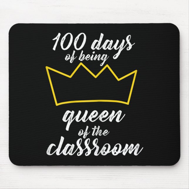 100th Day of School Design For Teachers and Studen Mouse Mat (Front)