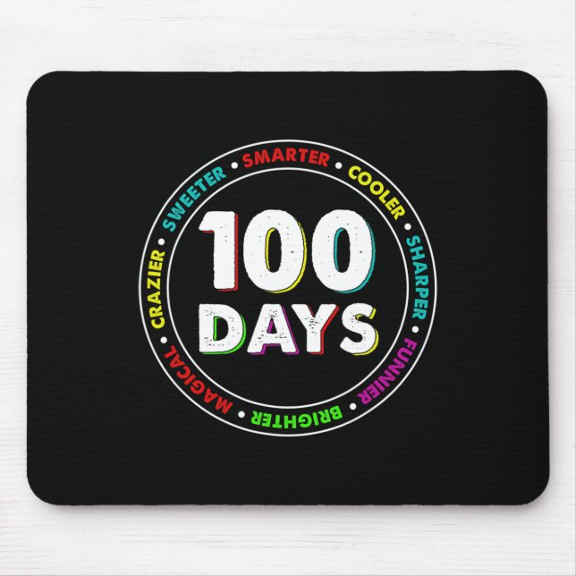 100th Day Of School Design Gift For Smarter Studen Mouse Mat (Front)