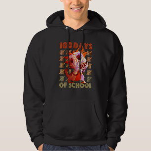 100th Day Of School Dino Kids Cute Baby Dinosaur R Hoodie