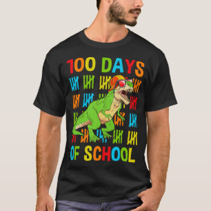 100th Day Of School Dinosaur TRex Youth T-Shirt