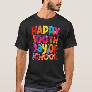 100th Day Of School  For Teachers Boys Girls 100 D T-Shirt