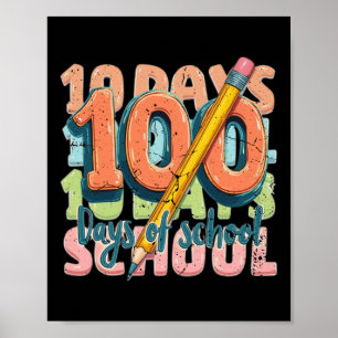 100th Day Of School Funny Costume For Kids Girls B Poster