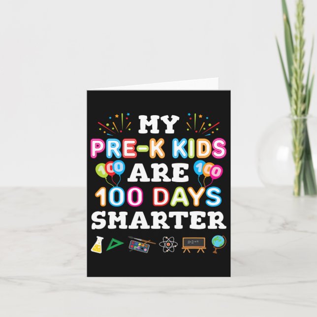 100th Day Of School Gift For Preschool Teacher 1  Card (Front)