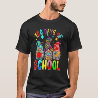 100th Day Of School Gnomes Teacher Student 100 Day T-Shirt
