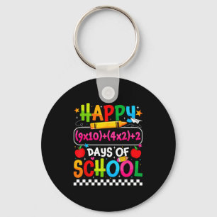 100th Day Of School Happy 100 Days Math Equation T Key Ring