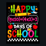 100th Day Of School Happy 100 Days Math Equation T Poster<br><div class="desc">100th Day Of School Happy 100 Days Math Equation Teacher Kid</div>