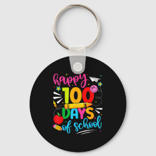 100th Day Of School Happy 100 Days Teachers Boy Gi Key Ring
