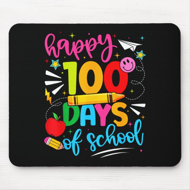 100th Day Of School Happy 100 Days Teachers Boy Gi Mouse Mat (Front)