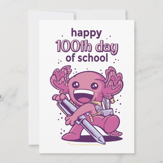 100th day of school invitation (Front)
