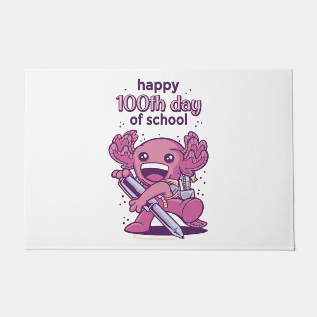 100th day of school invitation doormat (Front)