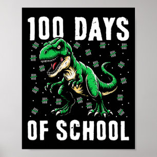 100th Day Of School Kids Boys 100 Days Of School T Poster