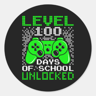 100th Day Of School Kids Level 100 Days Of School Classic Round Sticker