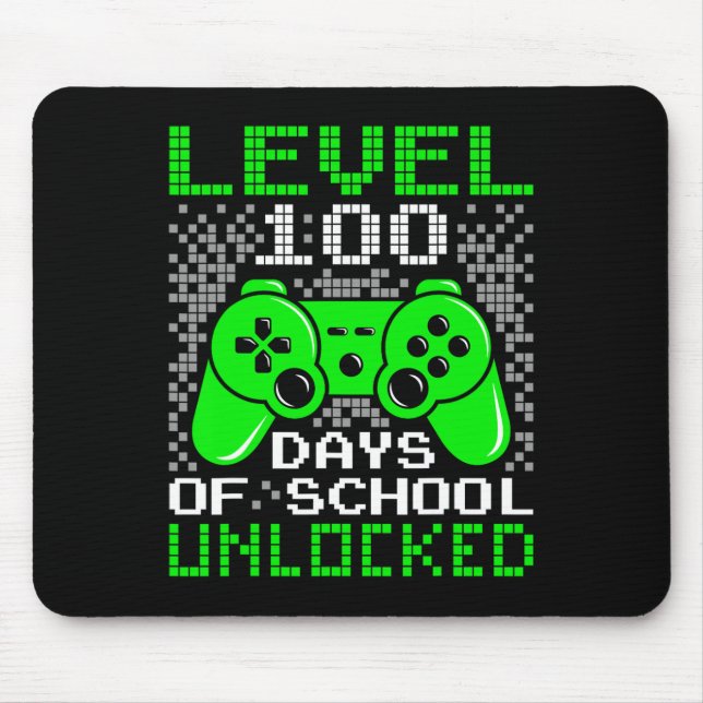 100th Day Of School Kids Level 100 Days Of School  Mouse Mat (Front)