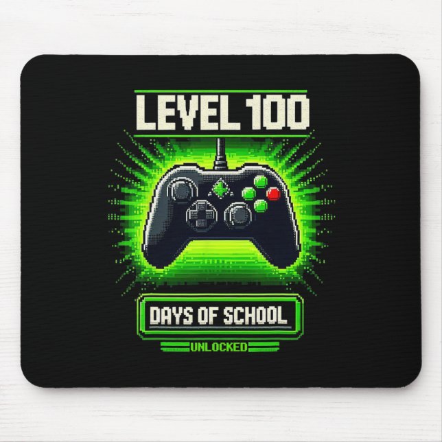 100th Day Of School Kids Video Games Boy Gamer 1  Mouse Mat (Front)