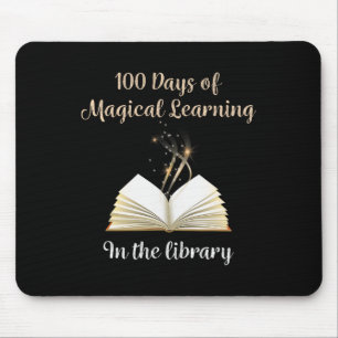 100th Day Of School Magical Library Learning Adven Mouse Mat