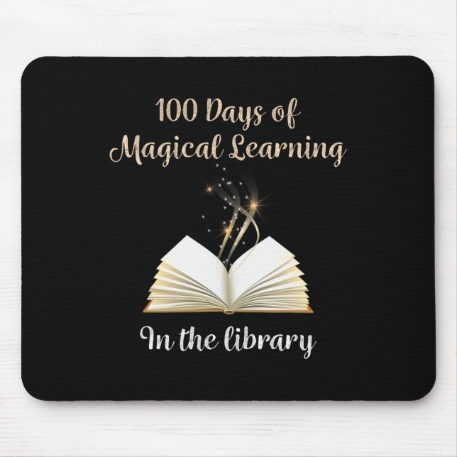 100th Day Of School Magical Library Learning Adven Mouse Mat (Front)
