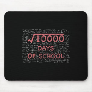 100th Day Of School Math Teacher 100 Days Of Schoo Mouse Mat