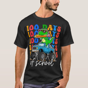 100th Day of School Monster Truck Dinosaur Fun T-Shirt
