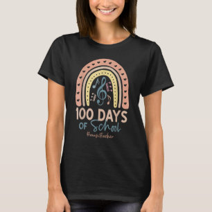 100th Day Of School Music Teacher 100 Days Music R T-Shirt