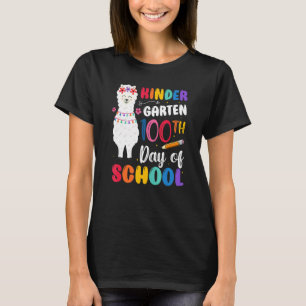100th Day Of School No Prob Llama 100th Day Kinder T-Shirt