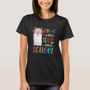100th Day Of School No Prob Llama Teacher 100 Days T-Shirt