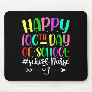 100th Day Of School Nurse Stethoscope 100 Days Nur Mouse Mat