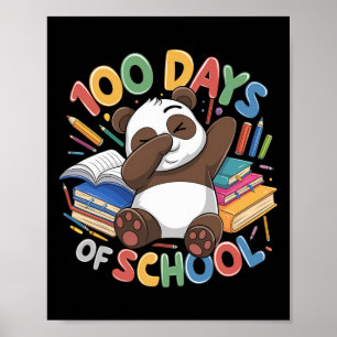 100th Day Of School Panda Dabbing Crew Kids Teache Poster