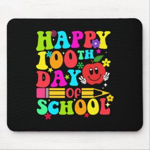 100th Day Of School Retro 100 Days Teacher Student Mouse Mat
