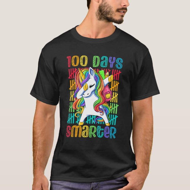 100Th Day Of School Shirt 100 Days Smarter Dabbing (Front)