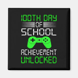 100th Day Of School Shirt Kids Video Games Boys 10 Magnet