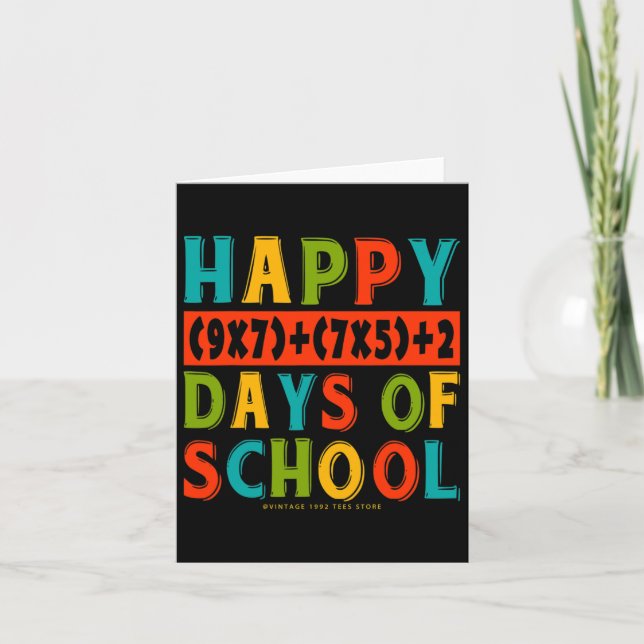 100th Day Of School Shirts Teacher Kids Back To Sc Card (Front)