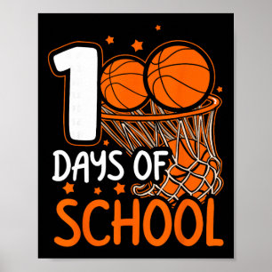 100th Day Of School Sketll Kids 100 Days Of School Poster