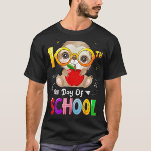 100th Day of School Sloth Design 100 Days School S T-Shirt