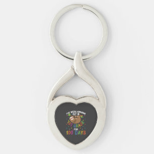 100th Day of School Sloth Design - 1st Grade 100 D Key Ring