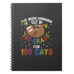100th Day of School Sloth Design - 1st Grade 100 D Notebook