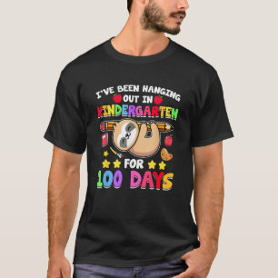 100th Day Of School Sloth Shirt Kindergarten 100 D