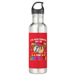 100th Day Of School Sloth Shirt Kindergarten 100 D 710 Ml Water Bottle