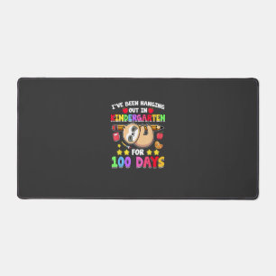 100th Day Of School Sloth Shirt Kindergarten 100 D Desk Mat