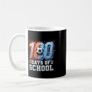 100th Day Of School Soccer 100 Days Of School Boys Coffee Mug