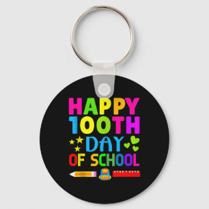 100th Day Of School Student Gamers Teache Kinderga Key Ring