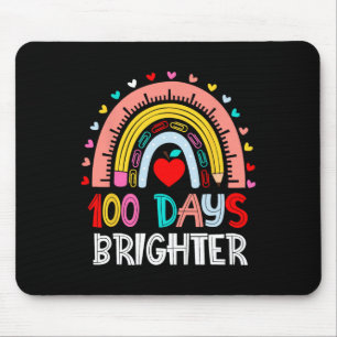 100th Day Of School Teacher 100 Days Brighter Rain Mouse Mat